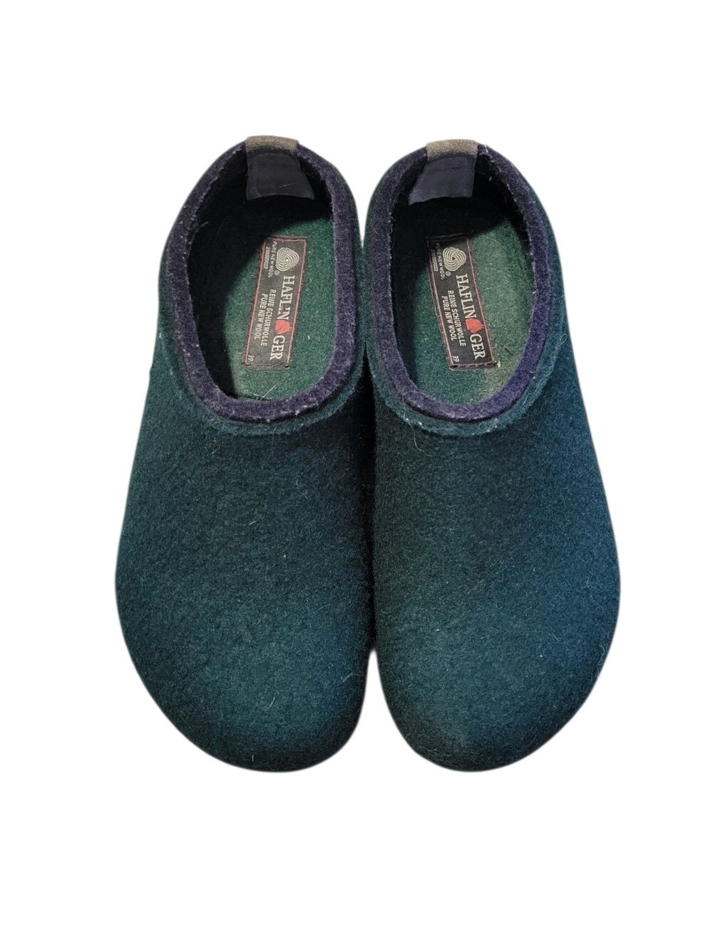 Haflinger Green Wool Slippers